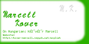 marcell kover business card