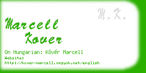 marcell kover business card